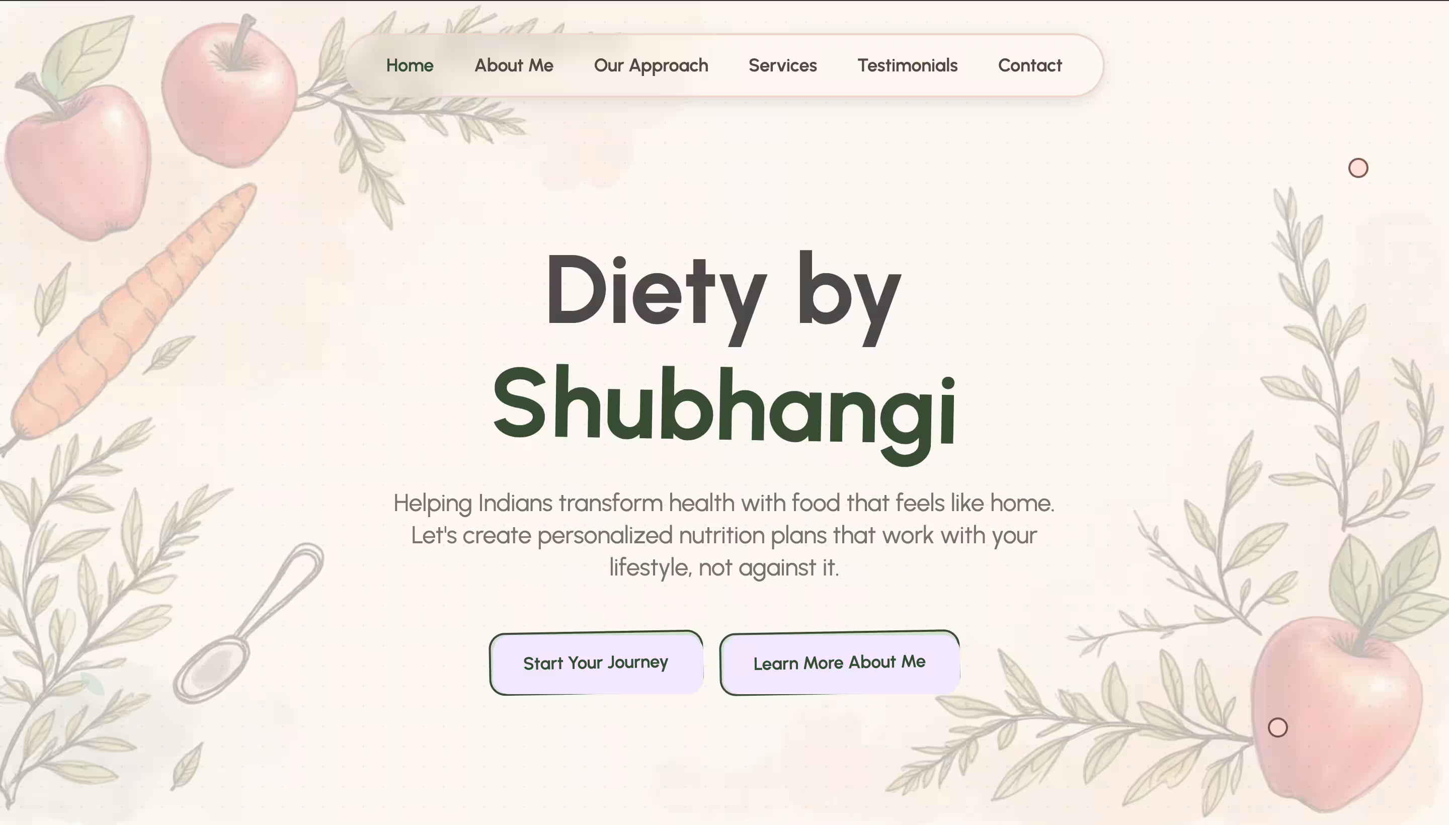 Diety by Shubhangi — wellness brand website