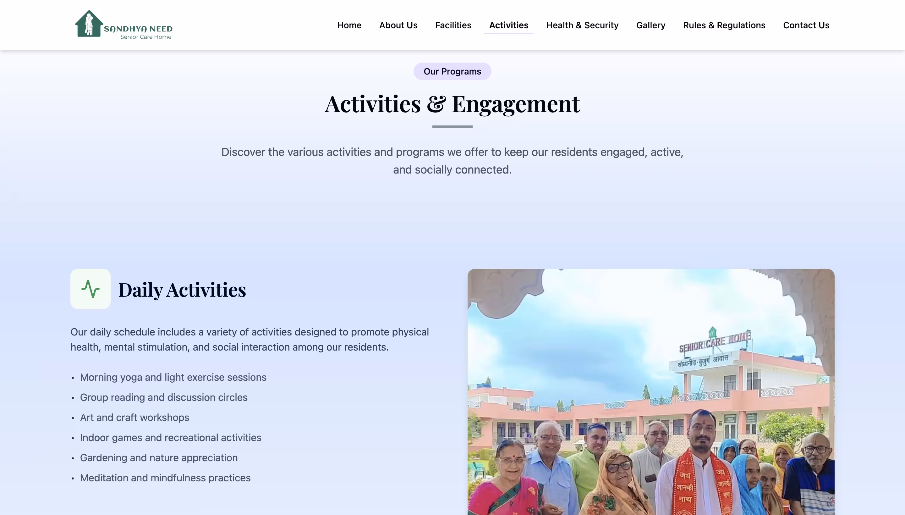 Sandhyaneed — events and activities